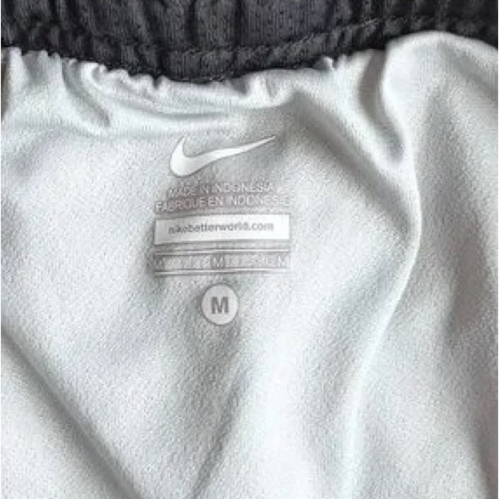 Nike Black Women's Running Shorts with Light Gray Trim - Picture 3 of 5